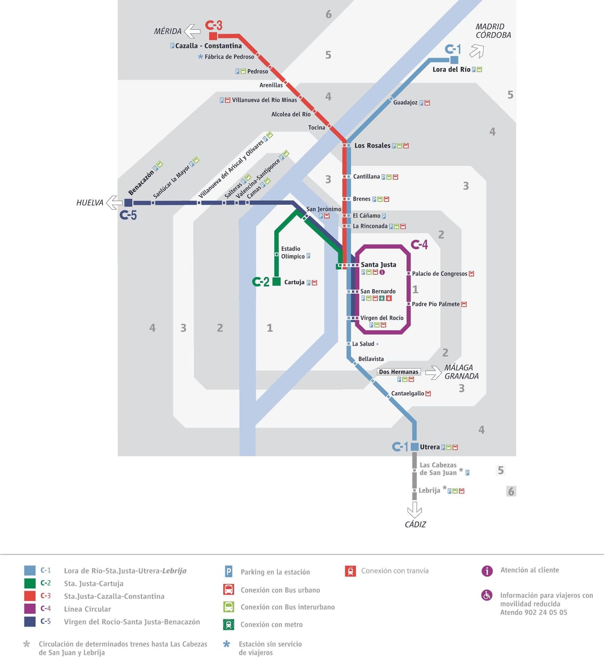 地図セビリヤの車 