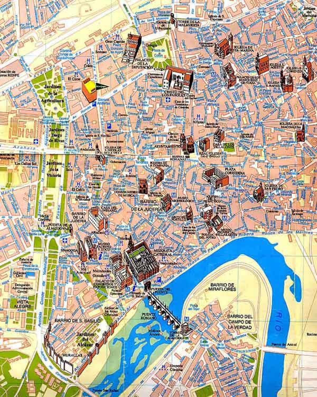 地図セビリアの散歩ツアー