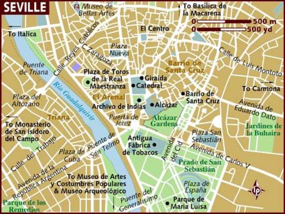 地図のセビリア街