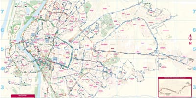 セビリアの公共交通機関地図