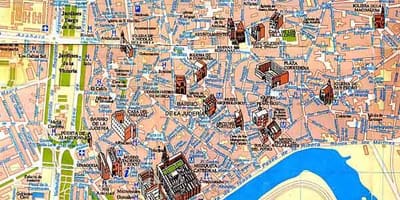 地図セビリアの散歩ツアー
