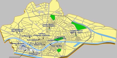 セビリヤスペイン所地図