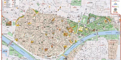 地図のセビリア市センター 