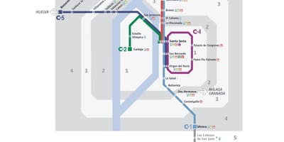 地図セビリヤの車 