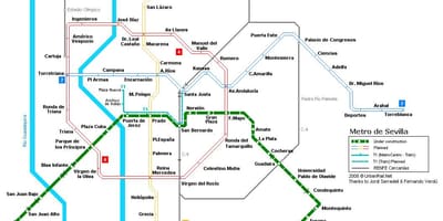 地図のセビーリャ鉄道駅