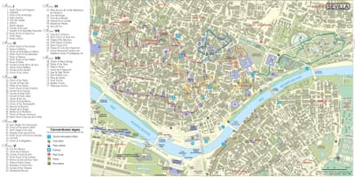 バリオサンタクルスセビリアの地図