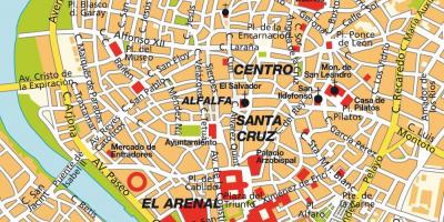 地図のセビリヤスペイン都市センター